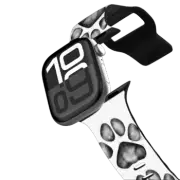 Apple Watch Series 10 (46mm) Impact Band black and white paw prints for dogs and cat owners