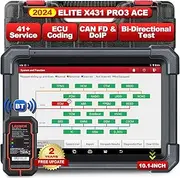 [LAUNCH] OBD2 Scanner X431 PRO3 ACE Diagnostic Tool with Bluetooth DBS car VII, Topology Mapping, Online Coding, CANFD&DoIP, 55+ Services, FCA AutoAuth, V.A.G. Guided Function