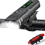 Bike Lights ，Front Back Rechargeable USB-C Led Rechargeable Bike Lights， 4 Modes, Smart Sensor Headlights, Bike Tail Lights, Waterproof IP65, Suitable for Road/Mountain Bikes
