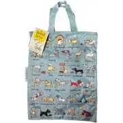 Tyrrell Katz 15.5 x 13 Inch Reusable Tote Bag with Dog Illustrations