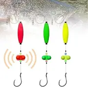 Visulong Catfish Fishing Set, Takedown Rigs Catfish Float Rigs Consists of Float Beads and Circle Hooks with Double Rattler Fishing Equipment, for Catching Big Catfishs Carps