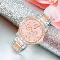 在飛比找momo購物網優惠-【ALBA】雅柏 Fashion系列 粉色 三眼時尚腕錶(V