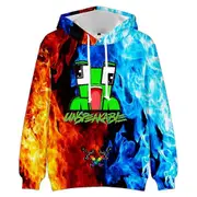 Nmaov Unspeakable Kids Boys Hoodies Youtuber Merch Hooded Sweatshirt Long Sleeve Casual Pullover Tops 9-10 Years