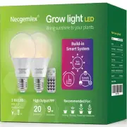 Smart LED Grow Light Bulbs with Remote Controller, Sun Mode, Built-in Daily A...