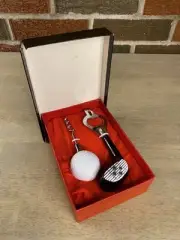 Golf Ball Bar Set Corkscrew Bottle Opener Golf Ball Vintage Made In Japan