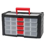 Drawer Hardware Organizer 16.3"x8.9"x9.4" 4-Drawer Tool Storage Box