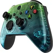 eXtremeRate Replacement Shell for Xbox Series X|S Controller, Personalize Your Control - Gradient Translucent Green Blue Custom Front Housing Faceplate for Xbox Wireless Controller