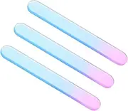 Ipetboom Nail Tools Set 3pcs Glass Nail Files Fingernail Buffing Tools for Manicure