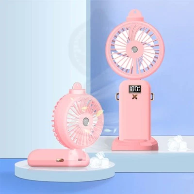 Swirling Mist - Digital Personal Misting Fan pink