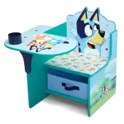Delta Children Bluey Chair Desk with Storage Bin Greenguard Gold Certified, Blue