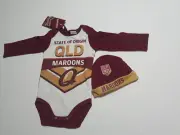 state of origin jump suit baby QLD Maroons Football size 1 12-18 months