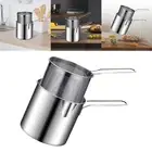 Stainless Steel Deep Frying Pot with Basket for Camping Kitchen Chicken Chops