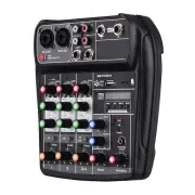 4-Channel Audio Mixer Sound Mixing Console for DJ Bliuetooth Live I2D9