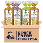 Large Rice Cakes, Gluten Free, 3 Flavor Variety Pack, 6 Count