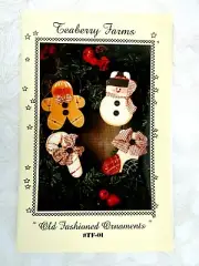 Teaberry Farms Old Fashioned Ornaments Craft Pattern wood painted Christmas TF01