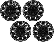 Jiawu 16 Inch Wheel Rim Cover, Universal Wheel Covers R16, Snap On Installation, Replacement Hubcaps for Cars, Trucks, SUVs, Car Accessories, Set of 4 (Black)