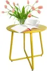 Patio Side Table，Resistant Steeloutdoor Side Tables，Small round End Table for fo