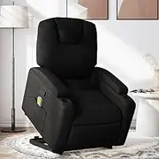 Stand Up Recliner Chair for Living Room, Reading, Space Saving Fabric Reclining Massage - Comfy Chair, Black