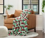 Kringle Express Oversized 60" x 80" Printed Holiday Throw - Red Truck