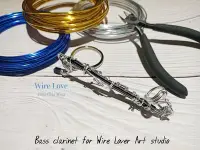 在飛比找Yahoo!奇摩拍賣優惠-Bass clarinet Wire Lover Art s