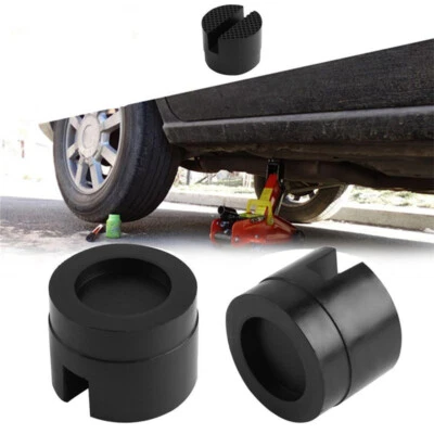 Universal Car Slotted Frame Rail Floor Jack Adapter Lift Rubber Pad Stand Holder