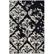 Designer Handmade Wool Rug - Erase 6420 - Black/Cream-190x280cm