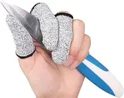 FRCOLOR 4 Pairs Finger Cots Cut Resistant Protector Reusable Finger Gloves Anti Slip Tool for Kitchen Work Sculpture