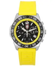 Luminox Pacific Diver Swiss Made Chronograph Yellow Rubber Strap Black Dial Swiss Quartz Diver's XS.3145 200M Men's Watch