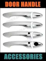 For 17-21 Honda Clarity Sedan Chrome Side Smart Button Door Handle Covers Trims