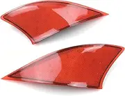 TDTAPN Rear Bumper Reflector Light Red Car Drive Brake Fog Trim Tail Lamp Compatible for Lexus IS250 IS300 IS350 XE30 2014-2015 Red Lens LED