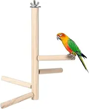 Wooden Bird Cage Stand Parrot Perch Training Stands Parakeets Lovebirds Cockatiels Resting Rack for Birds Wooden Bird Perch Training Stand