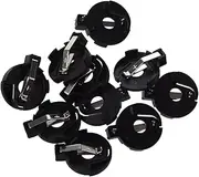 Aswalling CR2016 2025 2032 Coin Cell Button Battery Holder Socket Black 10 Pcs