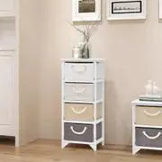 Storage Cabinet 4 Drawers Wood