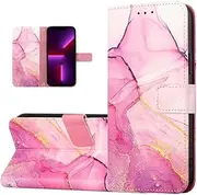 Wallet Case for Nokia C31 for Women Marble PU Leather Flip Cover with Card Holder & Kickstand Protective Phone Case & Lanyard for Nokia C31 Gold