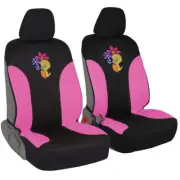 Waterproof Sassy Tweety Bird Cartoon Character Front Car Seat Covers (Pair) (for: Honda Civic)