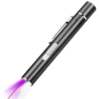 在飛比找樂天市場購物網優惠-多功能USB充電驗鈔機筆燈激光紅外線照明紫外線便攜照錢器手電