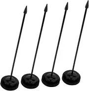 Gogogmee 4pcs Flag Stand Simple Desktop Flag Pole for Flag Desk Flag Holder Flag Pole Stand Flag Pole Accessories Flag Base Desk Flag Stick Flag Poles Table Flag Pole Flagpole Plastic Black