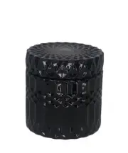 The Deluxe Metro Geo Series (Black) (Empty Glass Wax Candle Jar)