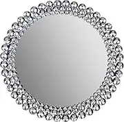 Everly Hart Collection Round Jeweled Mirror, 24"