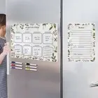 Fridge Magnetic Planner Board with 6 Markers for Grocery and Event Planning