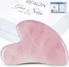 Natural Rose Quartz Roller and Gua Sha Pink Jade Guasha Body Facial Massager