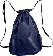 GAROZATION Large Capacity Drawstring Travel Bag Durable Beach Pouch Multi Function Sports Gym Shoulder Bag for Adults for Hiking Camping and Daily Use