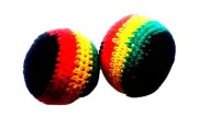 2 x Amazing Rasta Hacky Sacks Crochet Hand Toy Ball Relieve Stress Ball Hippie