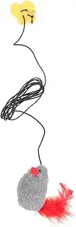 GANAZONO Hanging Door Cat Interactive Elastic Cord Plush Mouse Plaything for Indoor Cats Compact Portable Encourages Exercise Fun Activities