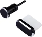 ULDIGI 2pcs Earphone Jack Charge Port Plug Set Caps for Type C Devices Compatible with iPhone Note Plus and More Protects Against Dust Grime