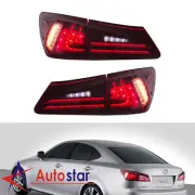 2pcs Red Lens LED Tail Lights Rear Lamp Fit For 2006-2012 Lexus IS250 IS350 IS F (for: Lexus)
