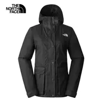 在飛比找PChome24h購物優惠-The North Face北面女款黑色防水透氣保暖連帽三合