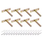 10Pcs 3 Inch Wall Mounting Floating Shelf Bracket Blind Shelf Support, Bronze
