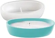 Oval Bowl Resin Mold, Candle Vessel Molds, Oval Bowl Silicone Moulds for Resin Concrete Cement, Epoxy Casting Mold for Jewelry Makeup Storage Container Candle Boat Pot