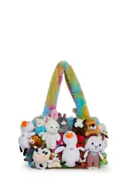 [dELiA*s by Dolls Kill] Fun N' Games Plush Tote - Tie Dye